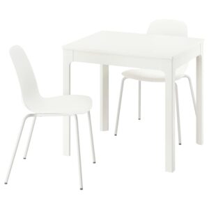 Table and 2 chairs, white