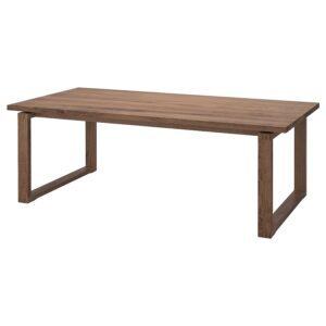 Table, oak veneer brown stained, 220x100 cm