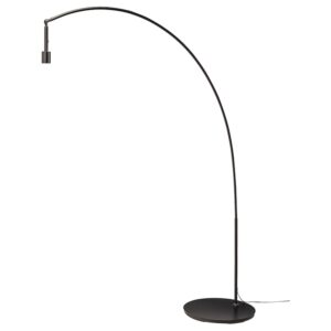 Floor lamp base, arched, black